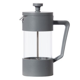 Oggi French Press Coffee Maker (12oz)- Borosilicate Glass, Coffee Press, Single Cup French Press, 3 cup Capacity, Charcoal