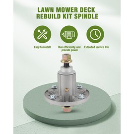 SCITOO Deck Rebuild Kit, 54" Lawn Mower Deck Parts Rebuild Kit Compatible with John Deere Models 190C D170 E180 G110 LA150 LA175, 1 Belt 3 Mower Blades 3 Spindle Assembly 3 Idler Pulleys