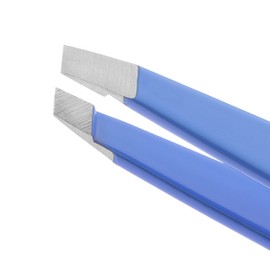Tweezerman Slanted Tweezers Stainless Steel - Eyebrow Tweezers for Men and Women (Lapis Lazuli)