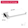 ACA Trading 250mm Square Towel Ring Rail 304 Stainless Steel
