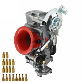 YJGZSVK Carburetor Motorcycle carb For 520 525 400 540 RFS EXC SX Suzuki DRZ400 GRSXR750 GSXR 1100 CRF450 Dirt bike Keihin FCR 39 Flat Side Carburetor 39mm, OEM # 59031001300
