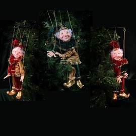 Kurt Adler Jacqueline kent marionette Christmas Ornaments set of 3 Gift Set