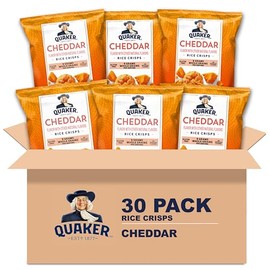 Quaker Rice Crisps, Gluten Free, Cheddar, 0.67 Oz, 30 Count
