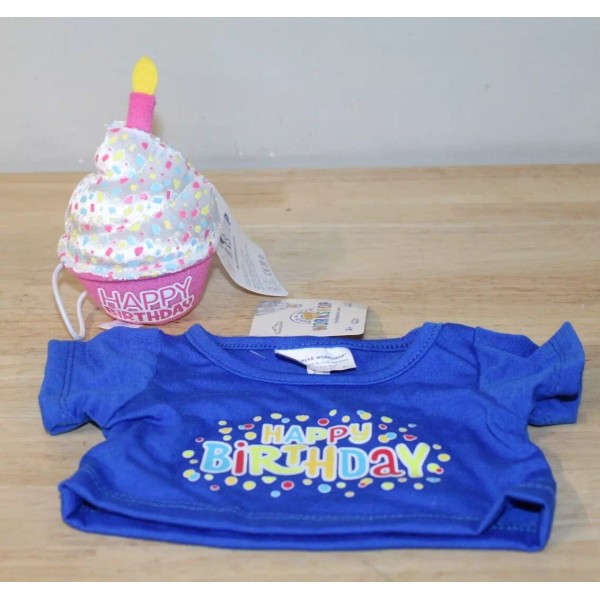 Build-A-Bear Workshop Build A Bear Blue Happy Birthday Shirt and