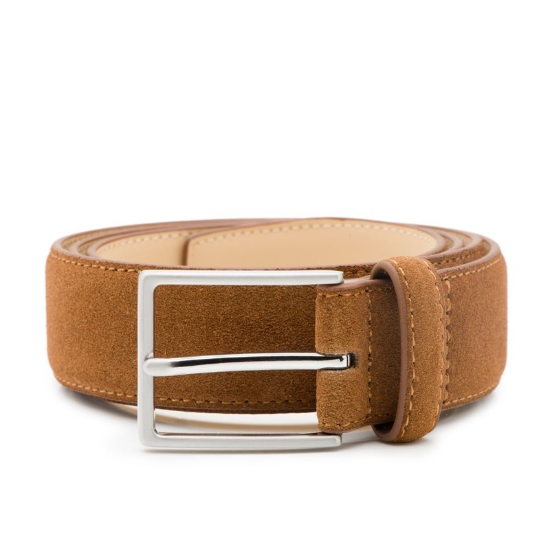 Riemen & Co Bobby Men's Belt Suede Width 3.5 cm,