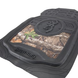 Browning Car and Truck Floor Mats, Premium Protection Against Water and Dirt, Front Set of 2, Buckmark Scope (Realtree Edge)