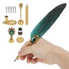 Feather Pen Retro British Style Sprinkled Gold Feather Business Fire