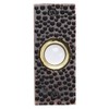 Waterwood Solid Brass Small Hammered Plate Doorbell in Oil Rubbed