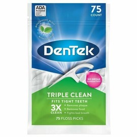 DenTek Triple Clean Floss Pick - Pack of 75