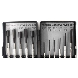 ToolUSA 11 Piece Precision Screwdriver and Nut Driver Set with Storage Case