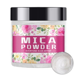 Pearl White Mica Powder - 2 Ounces Mica Powder for Epoxy Resin - Mica Pigment Powder Dye for Resin/Eye Shadow/Soap Making/Nails/Bath Bombs(Pearl White, 2 oz)