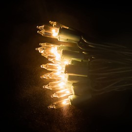 MULTI-SPARKING Clear Christmas Lights 35 Count - Incandescent Mini Tree Lights Set for Indoor Outdoor Decoration, 8.5 Feet Green Wire Warm White String Lights