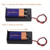 LampVPath (Pack of 2 9v Battery Holder, 9 Volt Battery