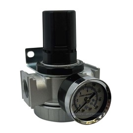 1/2" NPT, Light Duty Mid Flow THB Compressed Air Pressure Regulator, Gauge & Bracket Included, 98 CFM (7-145 PSI)