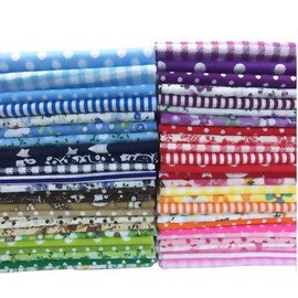 OZXCHIXU 54Pcs 9.8x9.8inch(25 x25cm) No Repeat PreCut MultiColor Design Printed Floral Cotton Squares Fabric Bundle for DIY Sewing Scrapbooking Quilting Craft Patchwork, DIY Craft, Scrapbooking