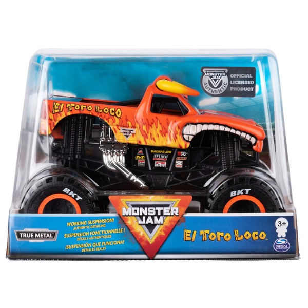 Monster Jam Official El Toro Loco Monster Truck Die-Cast Vehicle, 1:24 Scale