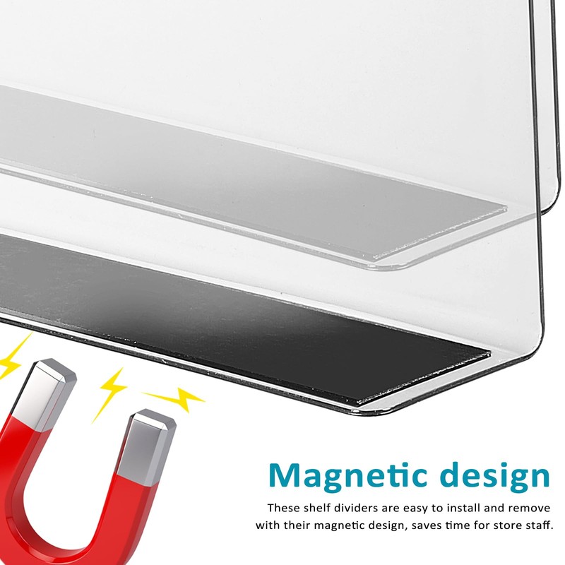TOVINANNA Acrylic Shelf Dividers for Closet Organization: 6 Pack Tall