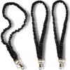 3-Pack Scrunchie Lanyards for ID Card and Keys - Black
