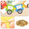 AORHOFJ Pack of 100 Mini Brad Round Head Clips, Pattern
