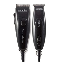 Andis 24075 Professional PivotPro and SpeedMaster Hair Clipper and Beard Trimmer PivotMotor Set, Black