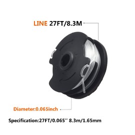 ERHUO 4 pieces replacement thread spools, grass trimmer thread for Lidl Parkside cordless grass trimmer PRTA 20-Li A1, B2, C3; PRT 550 A1, A3; PRT 300 A1