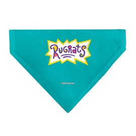 Rugrats Pet Bandana Rugrats Kids Group Pose and Title Logo Blue Slip On Collar Bandana Only