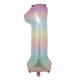 40 inch Rainbow Star Gradient Colorful Big Size Number Foil Helium Balloons Birthday Party Celebration Decoration Large globos (40 inch Rainbow Star 1)