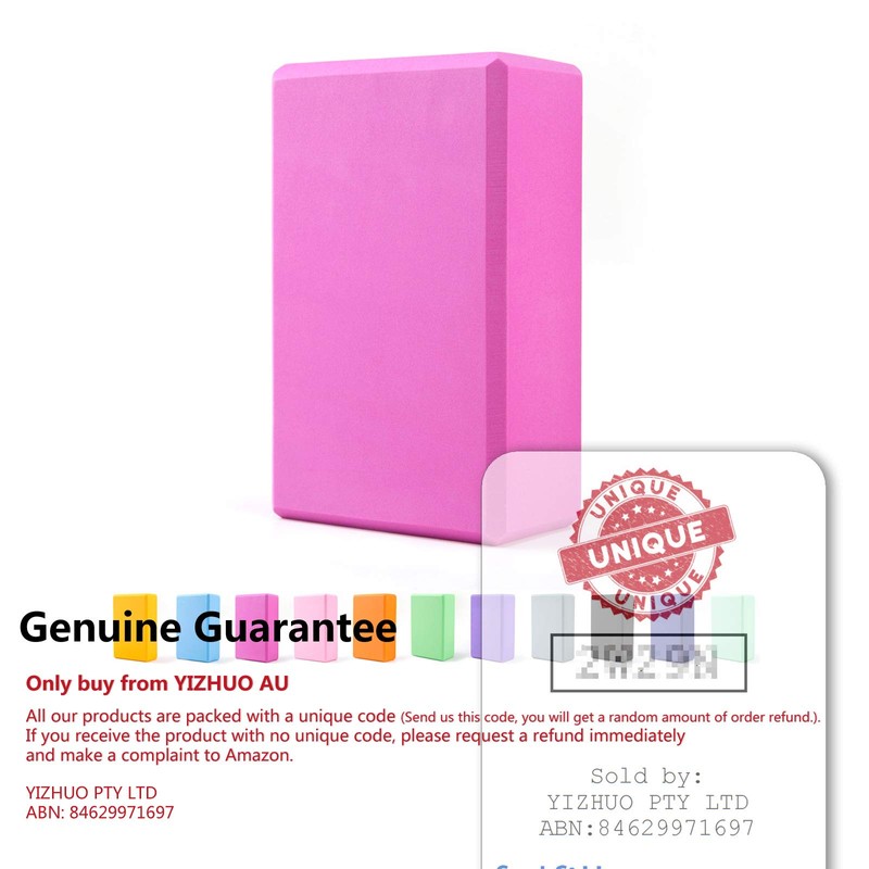 DoBetters Pilates Yoga Block Foaming Foam Brick Exercise Fitness (Rose