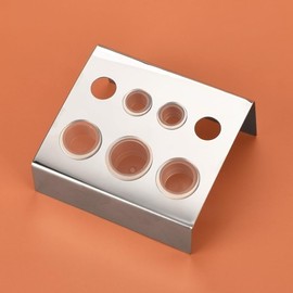 zalati Tattoo Ink Cup Holder Pack of 2 Pigment Cup Rack Stainless Steel for 7 Caps Tattoo Workyop Supplies