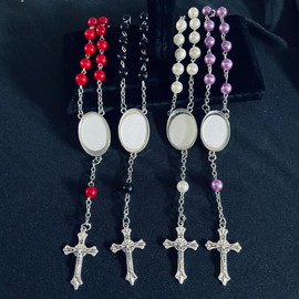Hanging Rosary (SUBLIMATION BLANK) - Color: Red