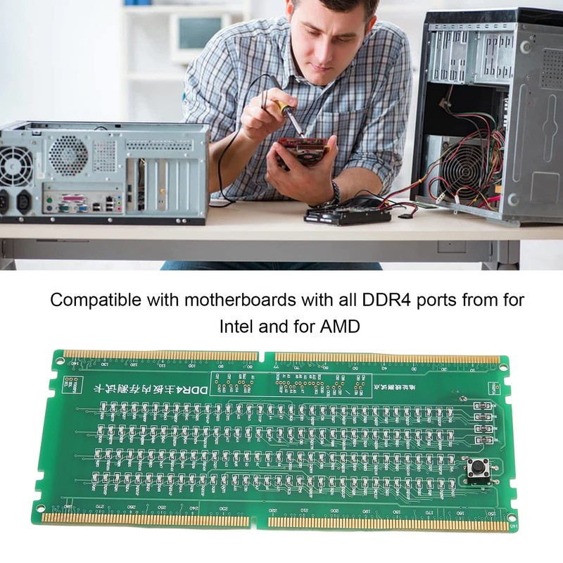 VBESTLIFE Computer Memory Tester, Desktop DDR4 Memory Tester, Forward Reverse