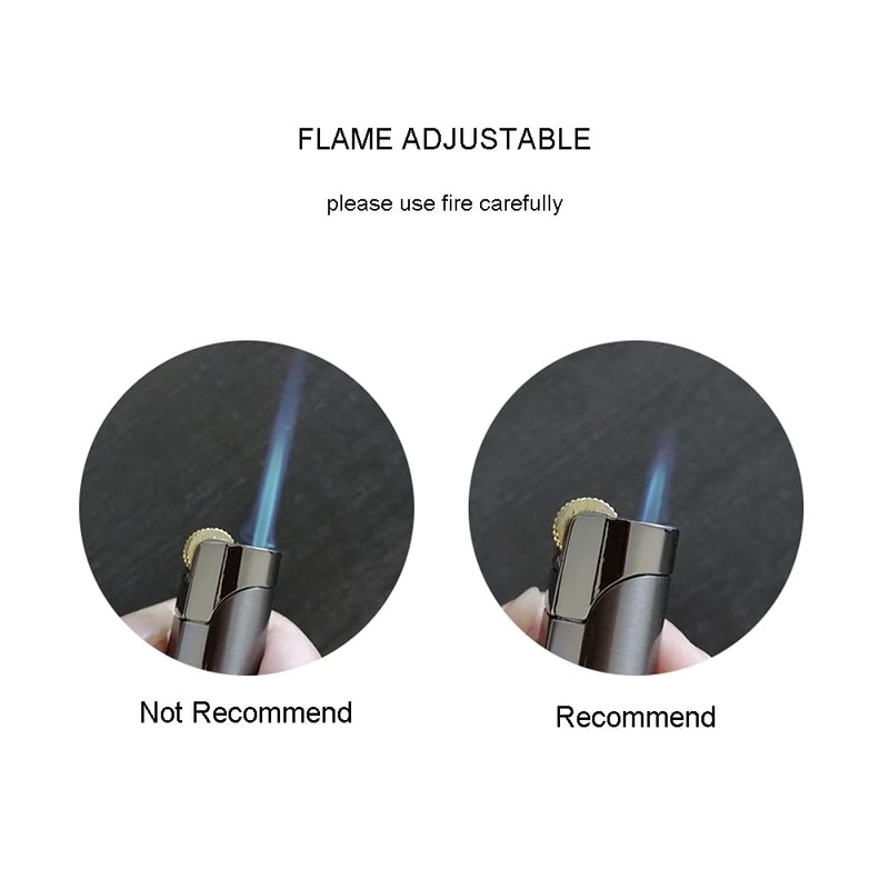 5 Pack Butane Torch Lighter,5 Color Portable Lighters,Single Jet Flame