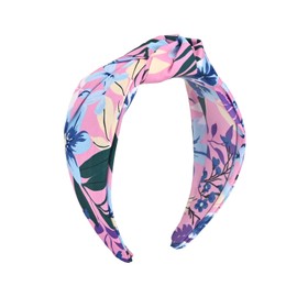 Yonchic Flower Print Knotted Headbands, Cute Wide Top Knot Headband for Women's Hair, Hair Styling Accessories for Women Girls