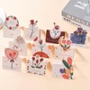 HannaFires 3D Mini Greeting Cards - Mixed Roses Collection, Folding