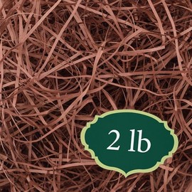 Arcadia Garden Products 2 lbs - Brown Straight Shredded Color Paper Filler Box Stuffing for Gift Wrapping & Crafts, Basket Filling, Confetti, Packaging & Shipping - RPS02BR