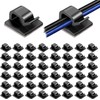 50 Piezas Clips Organizador de Cables Autoadhesivo, Negro, 14 x
