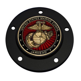 MotorDog69 Marine Jarhead Harley Black Timing Cover Coin Mount Set……