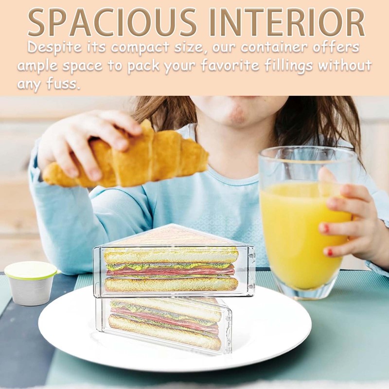 Gudemoore 2 PCS Reusable Sandwich Box with Lid & Towel,