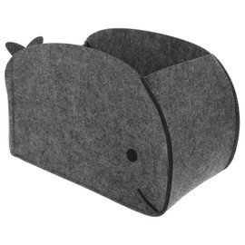 KOMBIUDA 3 Pcs Sundries Basket Felt Toy Storage Bin Adorable Easy to Fold for Home Organization