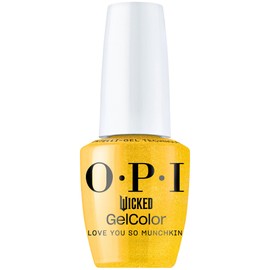 OPI GelColor, Gold Nail Polish, Up to 3 Weeks of Wear, Smudge Proof, Cures in 30 Seconds, x Wicked Limited Edition Collection, Love You So Munchkin, 0.5 fl oz