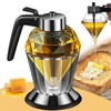 Honey/Syrup Dispenser -Premium No Drip Design, Elegant Diamond Shape with