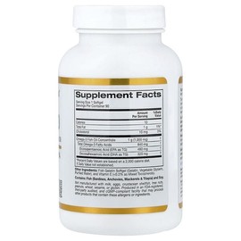 California Gold Nutrition, Omega 800 Ultra-Highly Concentrated Omega-3 Fish Oil, KD-PUR Triglyceride Form, Fish Gelatin Softgels 90 Tablets (1,000mg per softgel) / California Gold Nutrition (캘리포니아골드뉴트리션), 오메가 800 초고농축 오메가3 피쉬 오일, kd-pur 트리글리세리드 형태, 피쉬 젤라틴 소프트젤 90정(소프트젤 1정당 1,000mg)