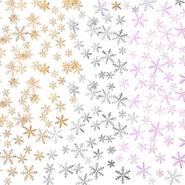 HOWAF Pack of 300 Snowflakes Confetti Gold Silver Snowflake Confetti Christmas Decoration Snowflakes Decoration Confetti Table Decoration Christmas Decoration for Christmas Party New Year's Eve