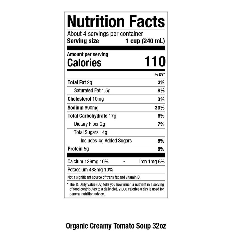 Pacific Foods Organic Creamy Tomato Soup, 32oz