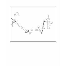 Bomunik 2009-2023 para BENZ W207 W212 W218 Estabilizador delantero L+R Barra estabilizadora número de reemplazo 2123201189,2123201289 (L+R)