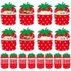 24 Pcs Strawberry Paper Cups 8oz Disposable Fruit Cups for