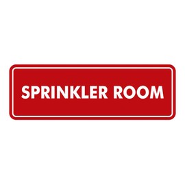 Signs ByLITA Standard Sprinkler Room Sign (Red) - Large