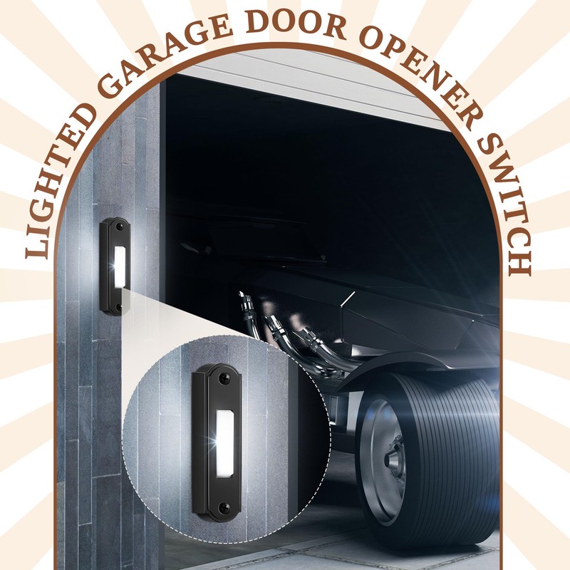 Metal Lighted Doorbell Button, Heavy Duty Metal Wired Door Bell