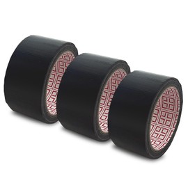 HEIPINIUYE 3 Pack Black Duct Tape Heavy Duty Waterproof 22 Yards x 2 Inch Strong Adhesive Duct Tape for Indoor and Outdoor Color Duct Tape