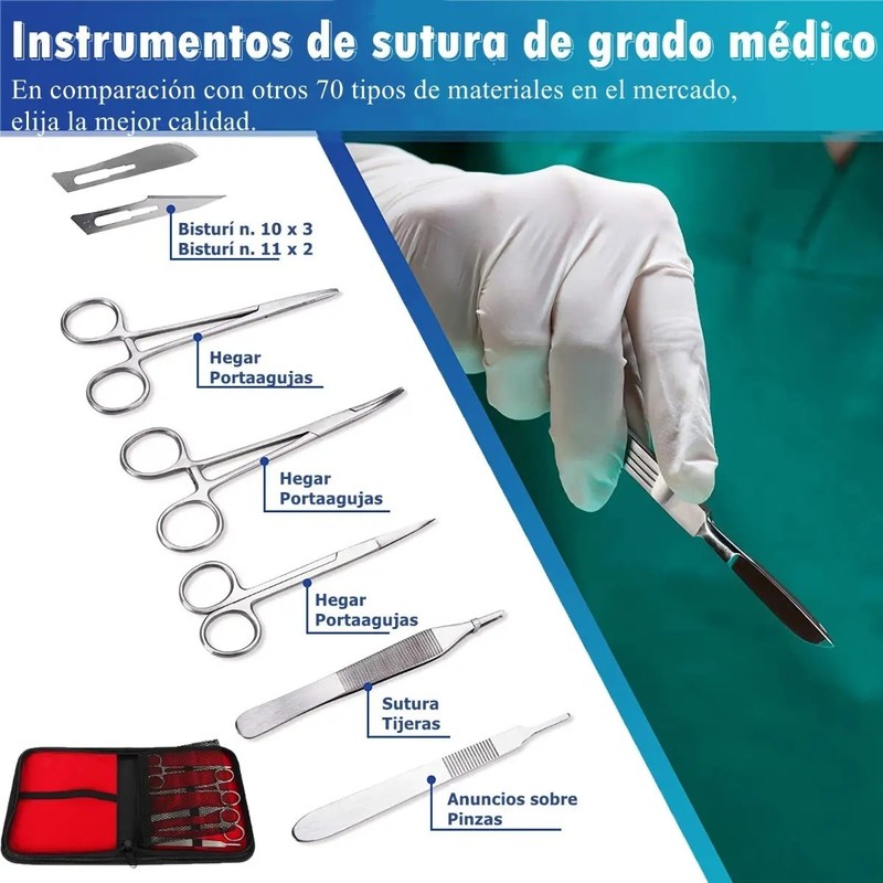 Kit De Práctica De Suturas Modelos Anatómicos Para Estudiant